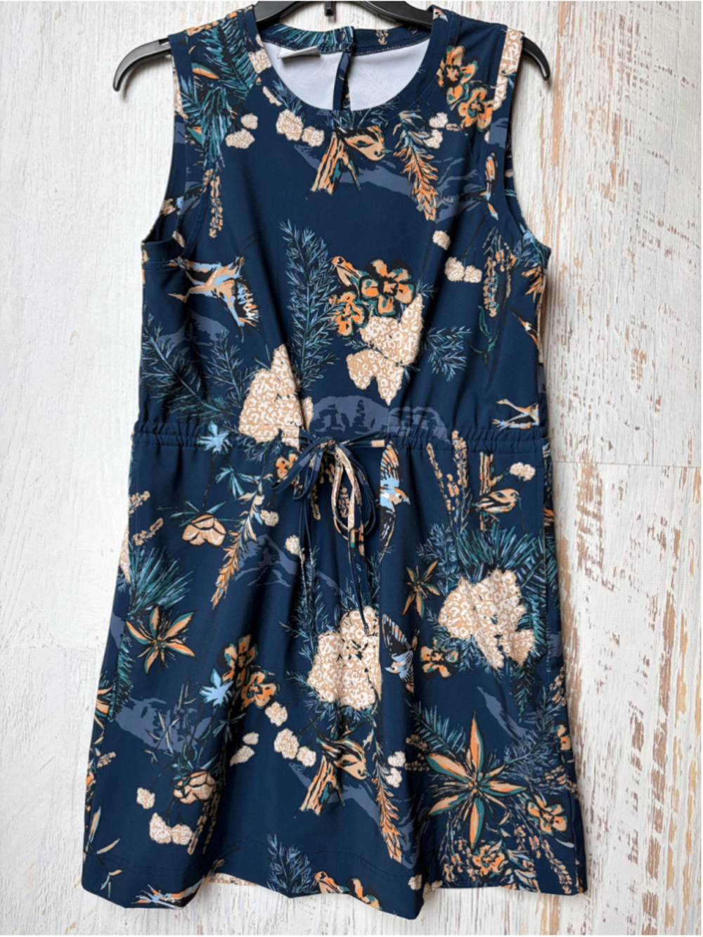 Women's Columbia Floral Sleeveless Dress Size M Blue Orange